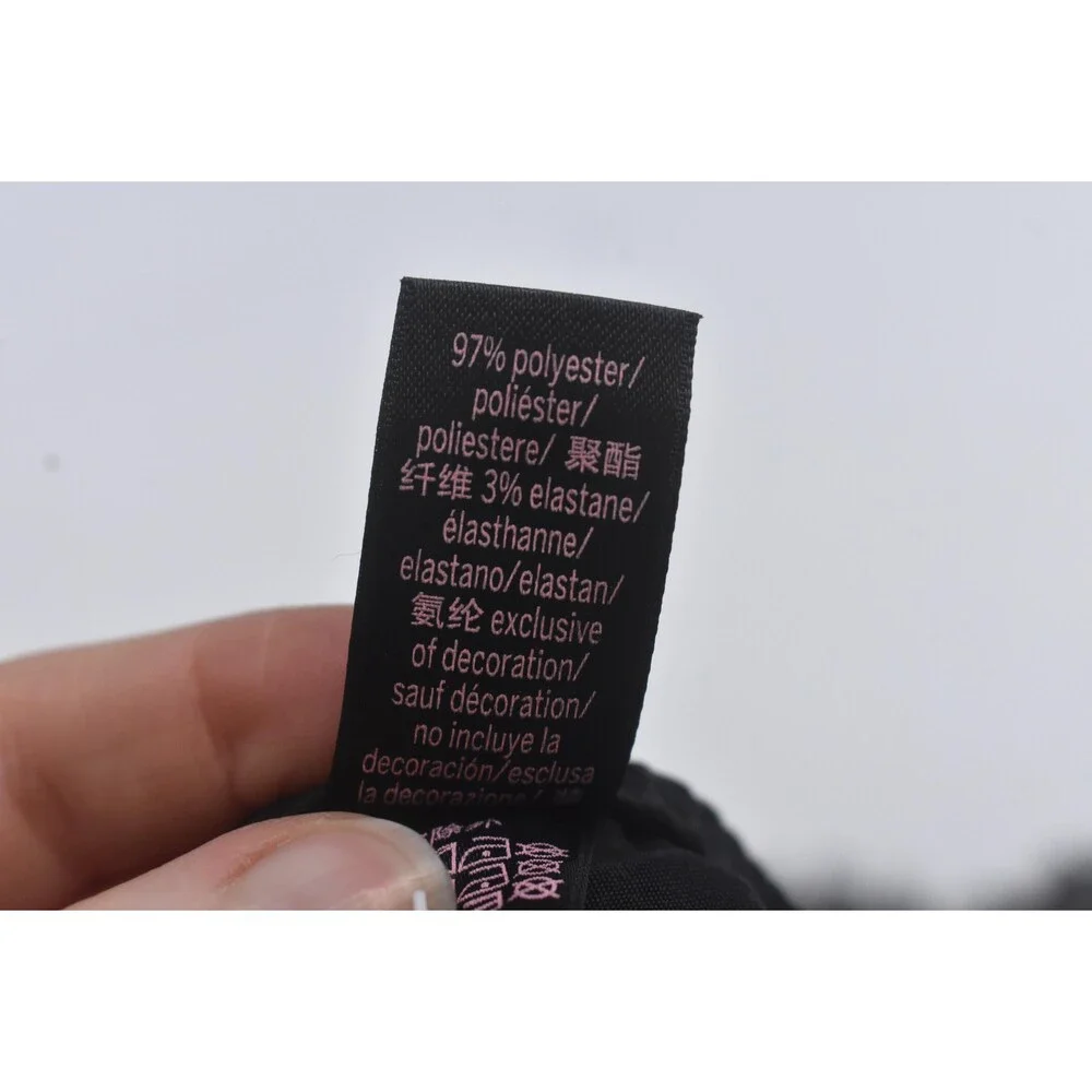 Victoria's Secret Sleep Shorts Womens Medium Black Satin Lace Trim Sleepwear - Picture 6 of 8